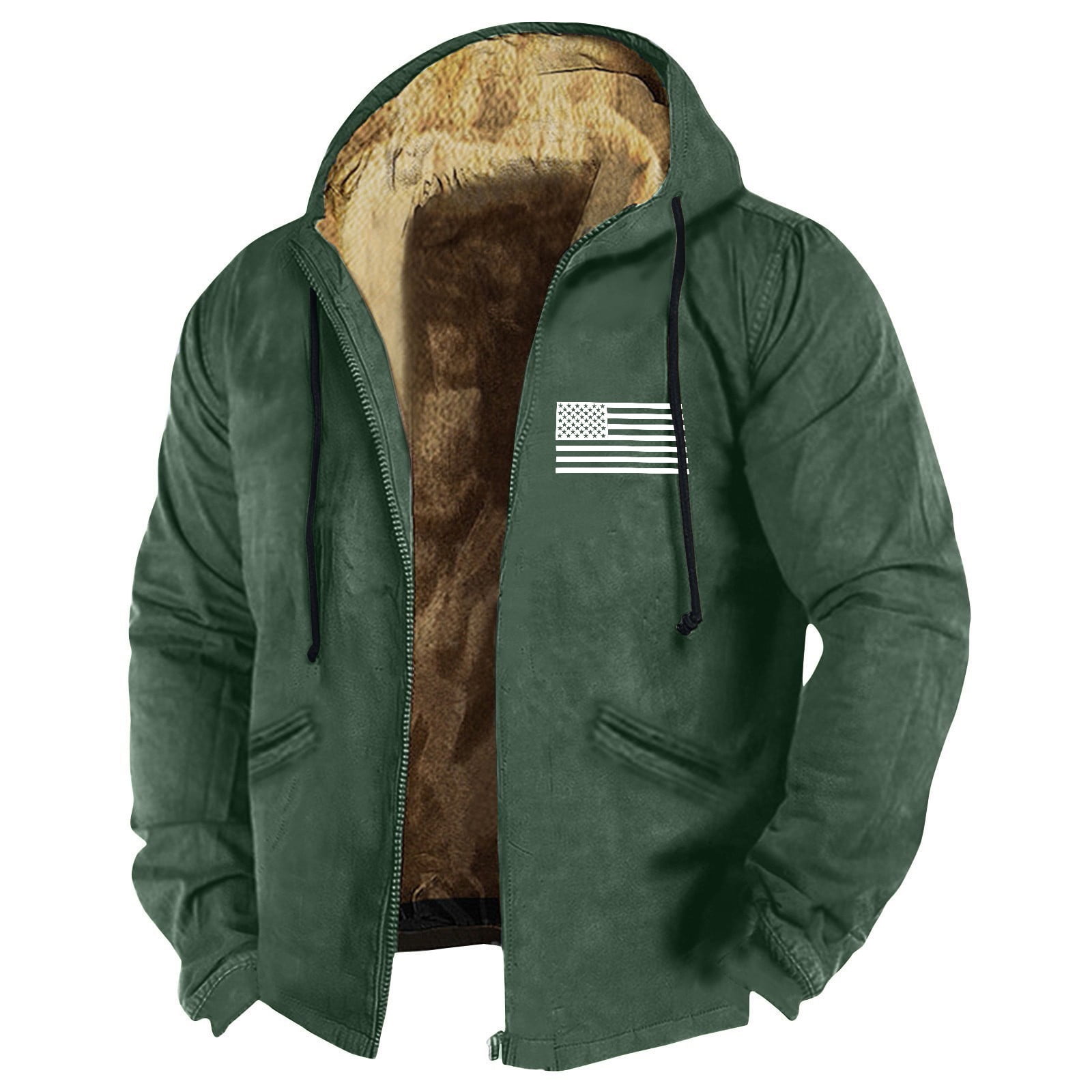 Dark green sherpa jacket deals