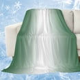 thumbnail image 1 of Dark Green Ombre Cooling Blanket, Lightweight Breathable Summer Throw Blanket with Double Sided Cold Effect, Modern Gradient Abstract Art Picnic Beach Blankets Bed Sheet for Hot Sleepers 40"x60", 1 of 8