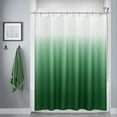 thumbnail image 1 of Dark Green Ombre Shower Curtains for Bathroom, Textured Fabric Bath Shower Curtain Polyester Waterproof Shower Curtain Liner with 12 Hooks,Machine Washable (72 x 72 inch, Blackish Green), 1 of 6