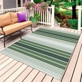 thumbnail image 1 of Dark Green Ombre Stripe Outdoor Rug 6x9 Ft, Non Slip Washable Area Rug, Farmhouse Simple Striped Patio Rugs Carpet Runner, Large Floor Mat for Indoor/Outdoor Deck Porch Camping, 1 of 8