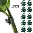 thumbnail image 1 of Dark Green Orchid Clips 20/100PCS Tiny Plastic Plant Clips Orchid Support Clips for Supporting Stems, Vines, Stalks to Grow Upright, 1 of 9