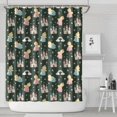 thumbnail image 1 of Dark Green Princess Castle Rainbow Pattern Shower Curtain 72"x84" ,Bathroom Decorative Shower Curtains Set with 12 Hooks,Modern Waterproof Washable Shower Curtain, 1 of 6