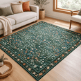 Dark Green Rectangular Rug Dark Green Rectangular 4x6 Washable Area Rug for Living Room Bedroom ...