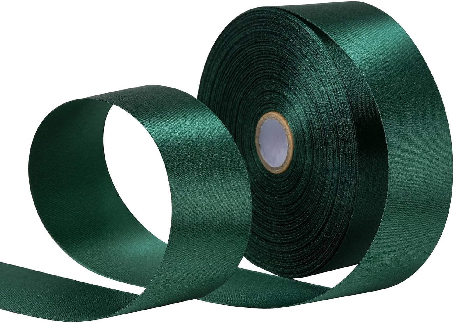 Dark Green Ribbon 1 1/2 Inch x 50 Yards/roll Satin Ribbon for Christmas ...