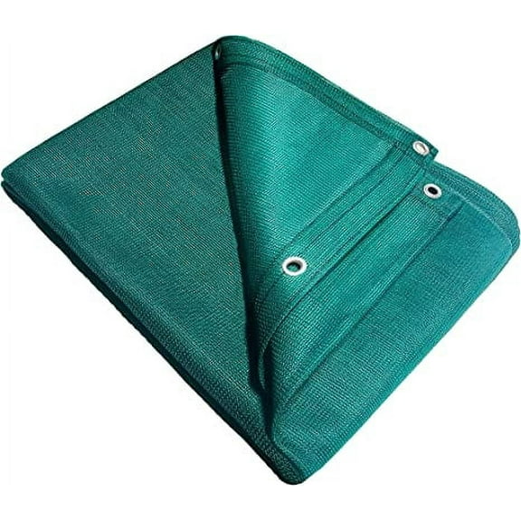 Dark Green Shade Net Shade Tarp Construction Fence Dust and Wind Tarp Canopy Shade Panel Koi Pond Screen (Multi-Purpose Tarps) (8'x12')
