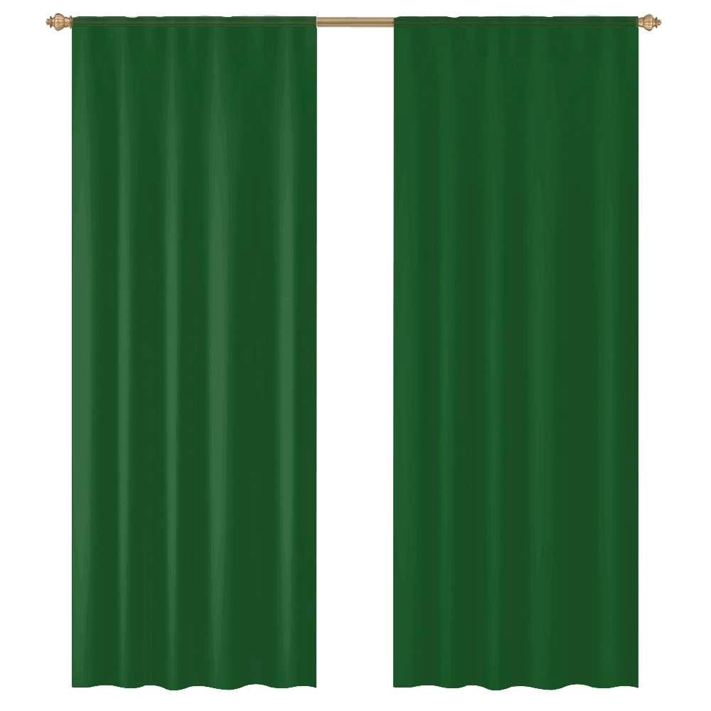 Dark Green Sheer Voile Curtain Window Tulle Curtains For Living Room ...