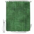 thumbnail image 1 of Dark Green Shower Curtain Set - Long 72" x 84" Washable Bathtub Curtain with 12 Hooks, Farmhouse Linen Texture Waterproof Fabric Stall Shower Curtains for Bathroom/Bathtub Décor, 1 of 8