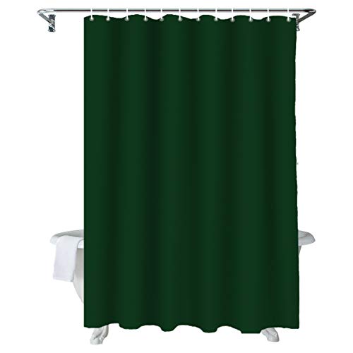 Dark Green Shower Curtains, Durable Waterproof Polyester Fabric Bath