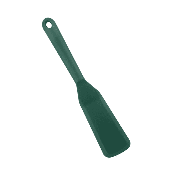 Dark Green Silicone Crepe Spatula –MANMOCHY Narrow Turner for Pancakes, Omelettes & Non-Stick Cookware
