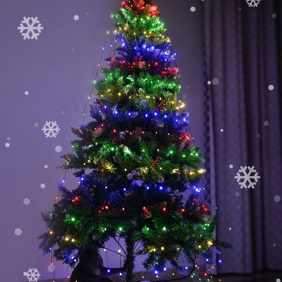 Dark Green Star Lights, USB Powered Christmas String, Waterproof Tree Topper for Wreath Garland, Emerald Green Fairy Lights, Holiday Window Display, A