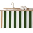 thumbnail image 1 of Dark Green Striped Cabinet Curtains 28"x51" Sink Skirt for Bathroom Kitchen, Vertical Stripe Boho Minimalist Country Self Stick Adhesive Under Desk Covers Tall Laundry Cabinet Storage Organizer, 1 of 8