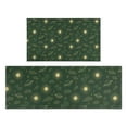 thumbnail image 1 of Dark Green Sun Planet Star Cloud Pattern Kitchen Rugs Sets Of 2,Anti Fatigue Kitchen Mat Rugs Non Slip Washable,Decorative Kitchen Floor Mats for Kitchen,Sink,Laundry,17"x30"+17"x47", 1 of 7
