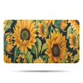 thumbnail image 1 of Dark Green Sunflower Pattern Bathroom Rugs Mat,Non Slip Microfiber Bathroom Rug,Rubber Backing,Soft Bathroom Mats for Bathroom Floor,Tub and Shower,17x30in(43x75cm), 1 of 5