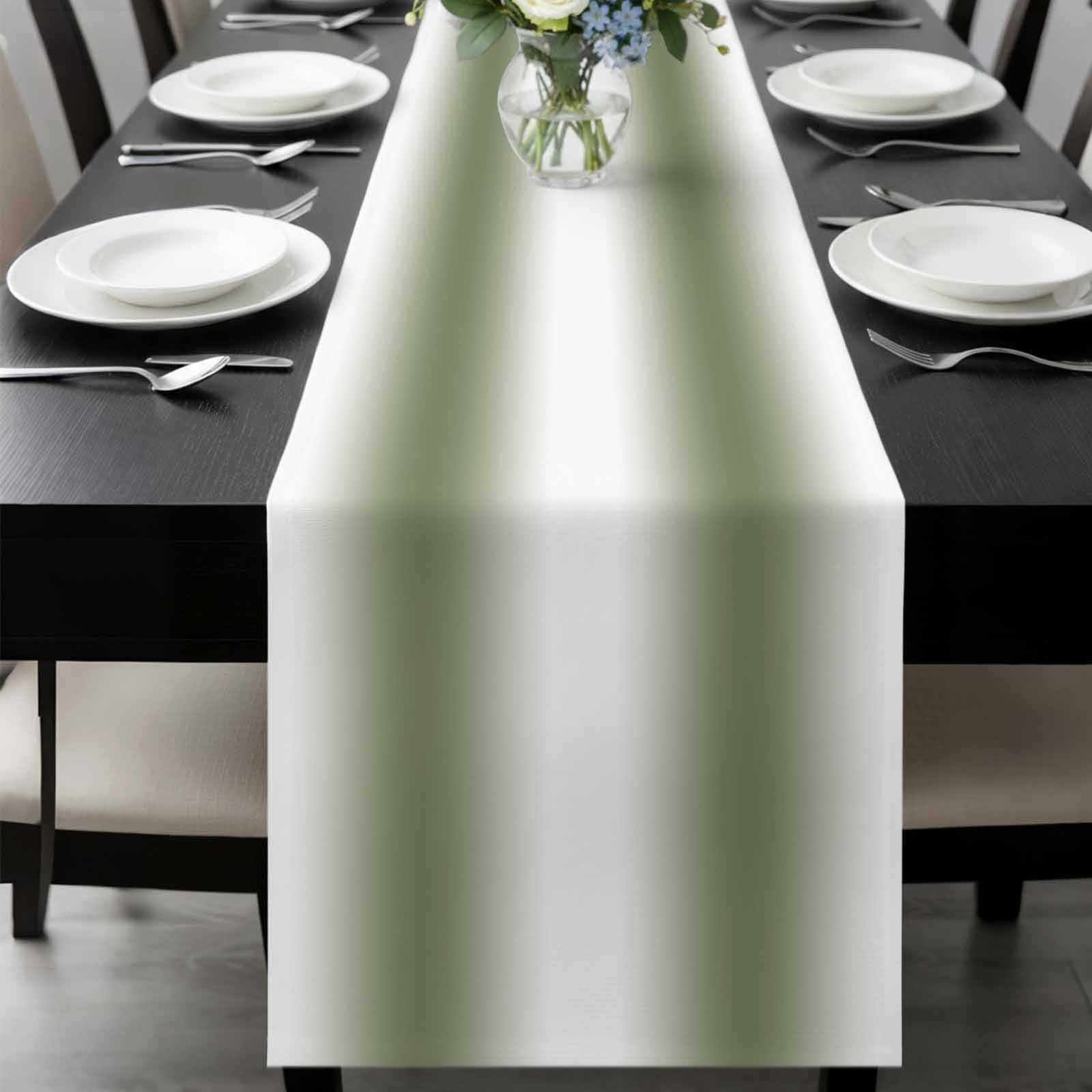 Dark Green Table Runner 72 Inches Long, Modern Gradient Vertical ...