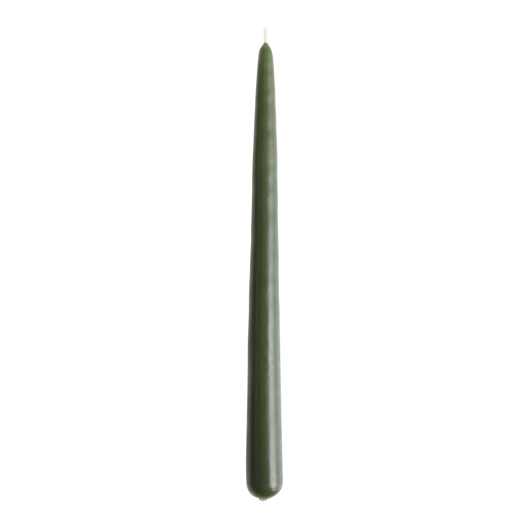 Dark Green Taper Candle 2 ea 10"H each