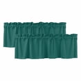 thumbnail image 1 of Dark Green Valances for Windows, Decorative Rod Pocket Window Valance Curtains, Modern Pure Dark Green Short Curtain Drapes for Kitchen/Bathroom/Living Room, 2 Panels, 60" W x 18" L, 1 of 8
