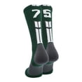 thumbnail image 1 of Dark Green/White Player Id Crew Number Socks (#75, Small), 1 of 2