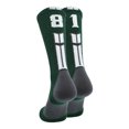 thumbnail image 1 of Dark Green/White Player Id Crew Number Socks (#81, Small), 1 of 2