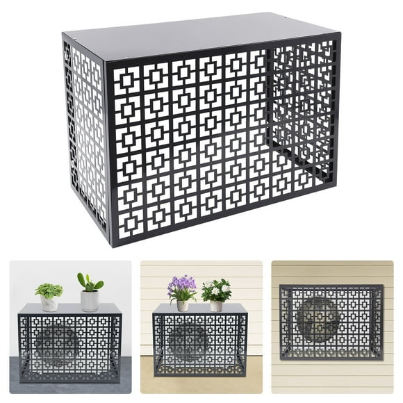 Dark Grey Color Air Conditioner Fence, Air Conditioner Fence for OutdoorUnits, Privacy Fence Cover for A/C Conditioning Unit