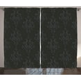 thumbnail image 1 of Ambesonne Dark Grey Curtains 2 Panel Set, Antique Damask 3D, 108" x 108", Charcoal Grey Dimgrey, 1 of 3