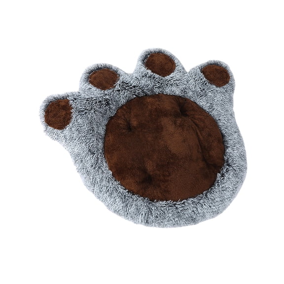 Dark Grey Dark Grey Paw Print Creative Cute Dog Bed Cat Bed Pet Supplies Warm Fluffy All Season Universal Pet House Soft Polyester Single Sided Fleece