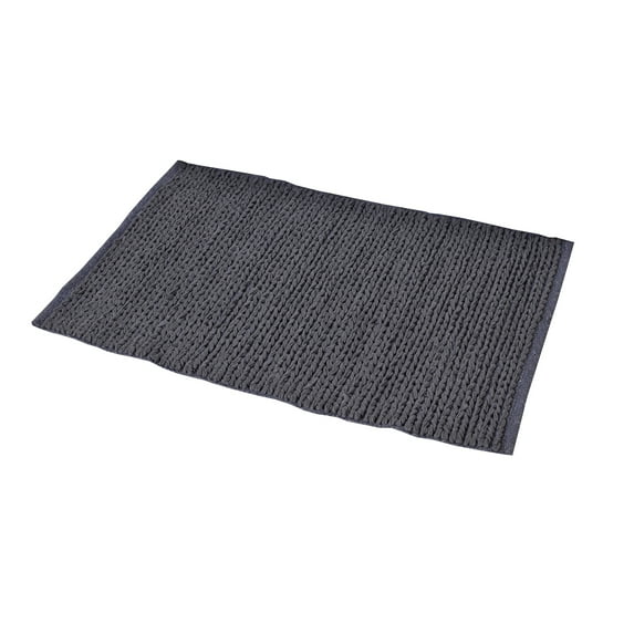 Dark Grey Doormat 2'x3' Braided Area Rug for Kitchen Entry Door Bathroom Soft Bath Indoor Rugs by MystiqueDecors