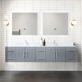 thumbnail image 1 of Dark Grey Double Bath Vanity 84 In. W X 22 D With Mirrors - 6 Drawers, 2 Compartments, Open Cabinet For Spacious Storage Space, 1 of 4