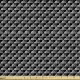 thumbnail image 1 of Ambesonne Dark Grey Fabric by the Yard Upholstery, Triangles Modern, 2 Yards, Grey Black, 1 of 4