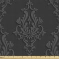 thumbnail image 1 of Ambesonne Dark Grey Fabric by the Yard Upholstery, Antique Damask 3D, 3 Yards, Charcoal Grey Dimgrey, 1 of 4