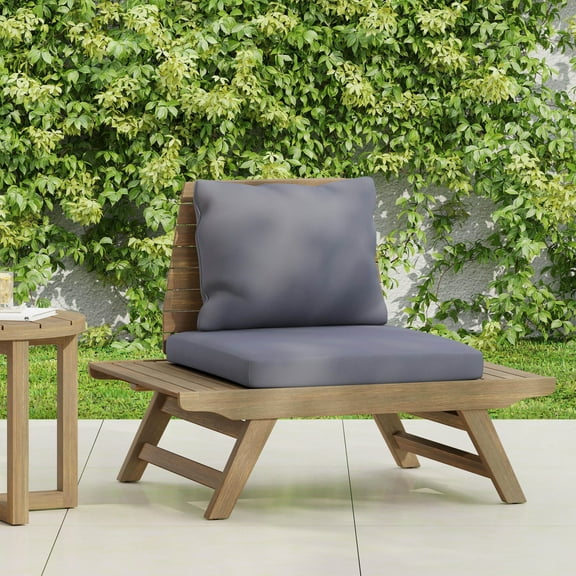 Dark Grey Furniture With Water- Padding And Wide Seat - Outdoor Chair Spacious Area