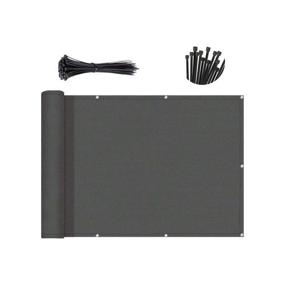Dark Grey Heavy Duty HDPE Mesh Privacy Screen With Zip Ties For Patio Balcony