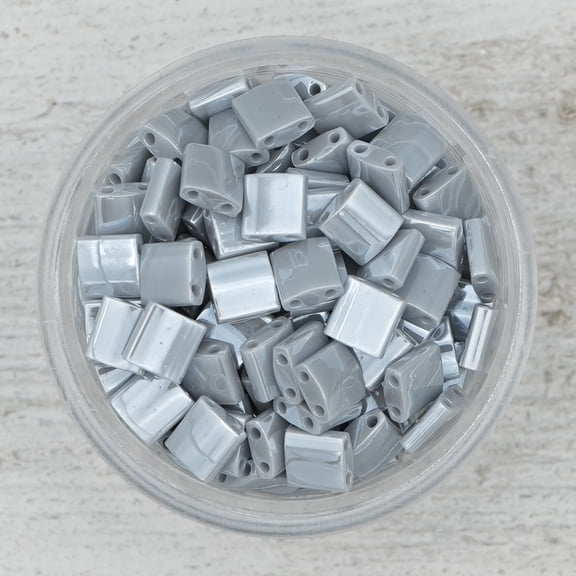 Dark Grey Luster Whole Tila - 25g Bag