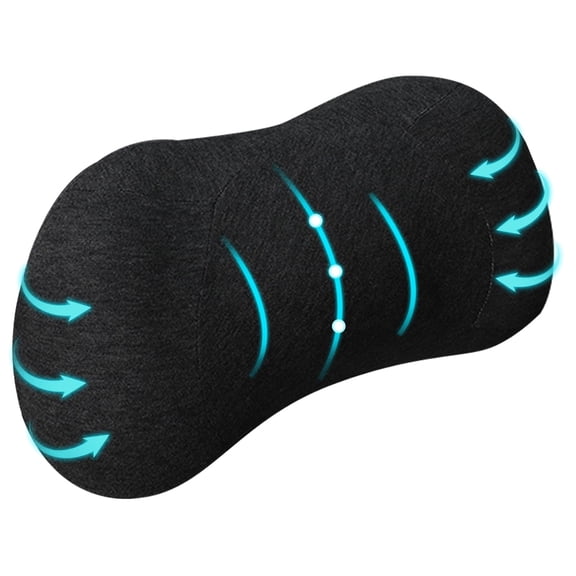 Dark Grey Memory Foam Backrest Support for Office Chairs, Cars and Gaming Chairs