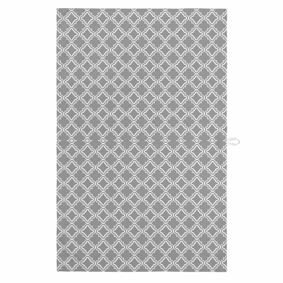 Dark Grey Morocco 1 Pack Kitchen Towel, Water Absorbent Dish Towel, Modern Abstract Classic Geometric Decorative Hand Towels - Quick Drying Cloth for Cooking Baking, 18x28 Inch