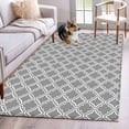 thumbnail image 1 of Dark Grey Morocco Area Rugs 2.7'x5', Washable Small Throw Rugs for Kitchen Bedroom, Modern Abstract Classic Geometric Indoor Outdoor Rug Non-Slip Low Pile Carpet Runner Reversible Floor Mats, 1 of 8