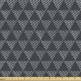 thumbnail image 1 of Ambesonne Dark Grey Fabric by the Yard Upholstery, Diagonal Stripe Triangles, 2 Yards, Grey and Charcoal Grey, 1 of 4