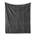 thumbnail image 1 of Dark Grey Soft Flannel Fleece Throw Blanket, Wood Fence Texture Image Rough Rustic Weathered Surface Timber Oak Planks, Cozy Plush for Indoor and Outdoor Use, 60" x 80", Dark Grey Blue, by Ambesonne, 1 of 5