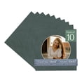 thumbnail image 1 of Dark Grey Suede Picture Frame Mat for 14x14 Frames - Circle Opening for 10x10 Photos - 10 Mats, 1 of 7