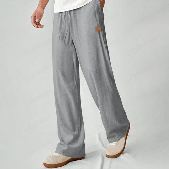 Dark Grey Sweatpants Tall Sweatpants for Men Grey Joggers Men Cotton Workout Pants for Men Black Wide Leg Sweatpants Men Mens Baggy Pants