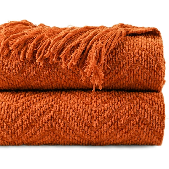 Dark Grey Throw Blanket for Couch, Decorative Knit Grey Blanket with Tassels, Soft Warm Cozy Couch Throw Blankets, 50" x 60"