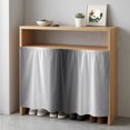 thumbnail image 1 of Dark Grey White Cabinet Curtain 35"Wx35"L,Dustproof Under Sink Skirt with Self Adhesive Tape,Farmhouse Ombre Color Modern Simple Cabinet Curtain Cover for Kitchen Sink,Bathroom Vanity,Laundry Room, 1 of 9