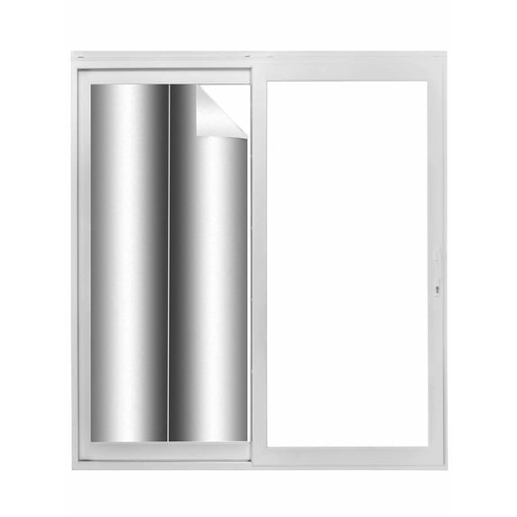 Dark Grey White Window Privacy Film, Farmhouse Ombre Color Modern Simple Static Cling UV Sun Blocking Tint Film Heat Control Windows Films for Bedroom Bathroom, Window Stickers 17.7"x39.3"