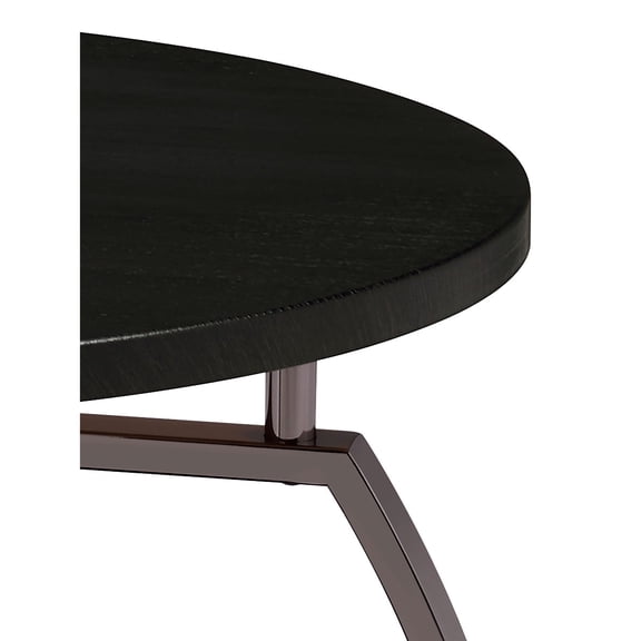 Dark Grey and Black Nickel End Table