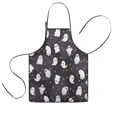 thumbnail image 1 of Dark Halloween Ghosts with Stars Kids Aprons for Girls and Boys,Adjustable Neck Strap Toddler Aprons for Kids Cooking Baking,23.6"x19", 1 of 7