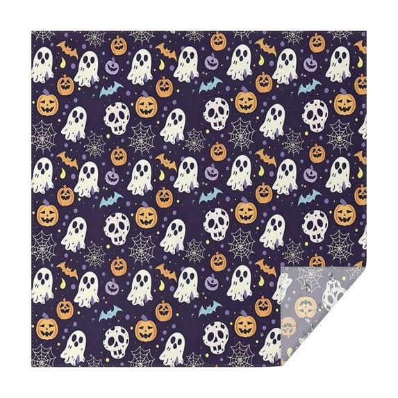 Dark Halloween Pattern Square Tablecloth,Waterproof Square Table Cover,Wipeable Spillproof Washable Table Cover for Home Kitchen Party Decor 42"X42"(107x107cm)