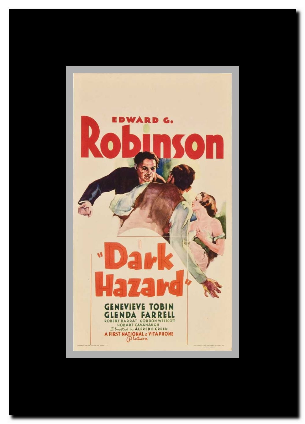 Dark Hazard Framed Movie Poster