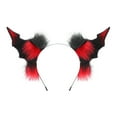 thumbnail image 1 of Dark Horn Headband and Tail Clip Set Halloween Accessory Animal Ears Headpiece Prop for Women Men, 1 of 6