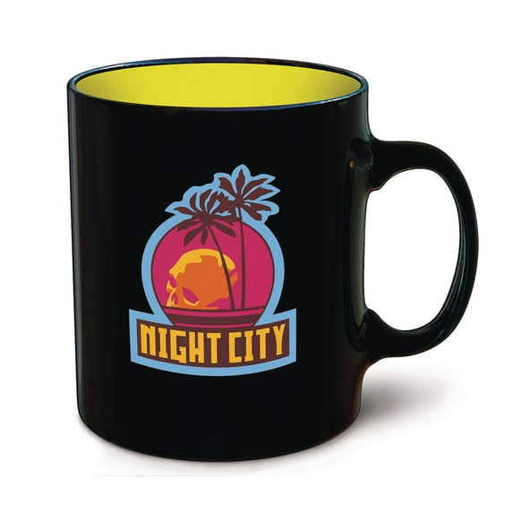 Dark Horse Deluxe Cyberpunk 2077 Night City Mug, Multicolor, 11 oz