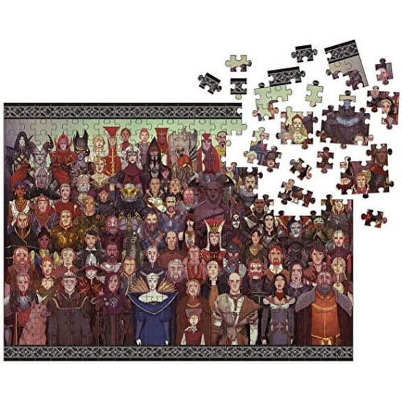 Dark Horse Deluxe Dragon Age: Cast of Thousands 1000 Piece Deluxe Puzzle, Multicolor