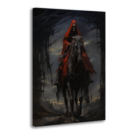 Dark Horseman Gothic Victorian Horror Picture Print Wall Art Poster Painting Canvas Posters Artworks Gift Room Aesthetic 16x24inch(40x60cm)